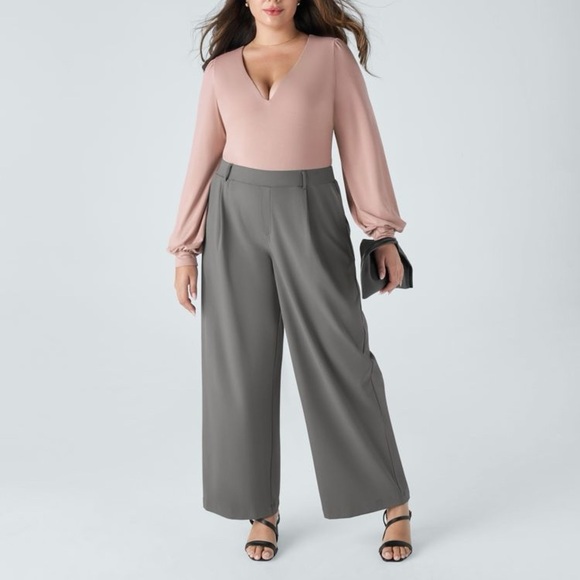 Halara High Waisted Side Pocket Straight Leg Gray Size Large - Picture 6 of 6